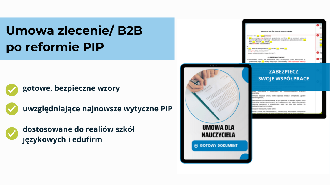 umowa zlecenie z nauczycielem pip