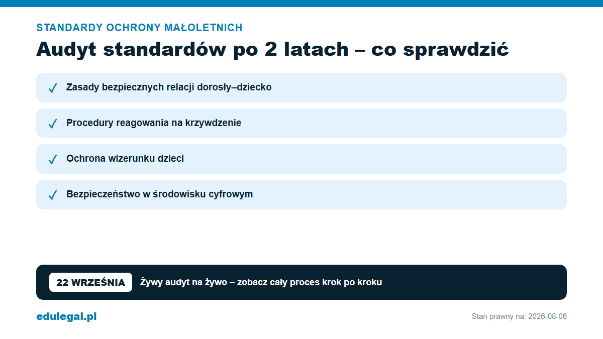 Audyt Standardów Ochrony Małoletnich po 2 latach – co sprawdzić